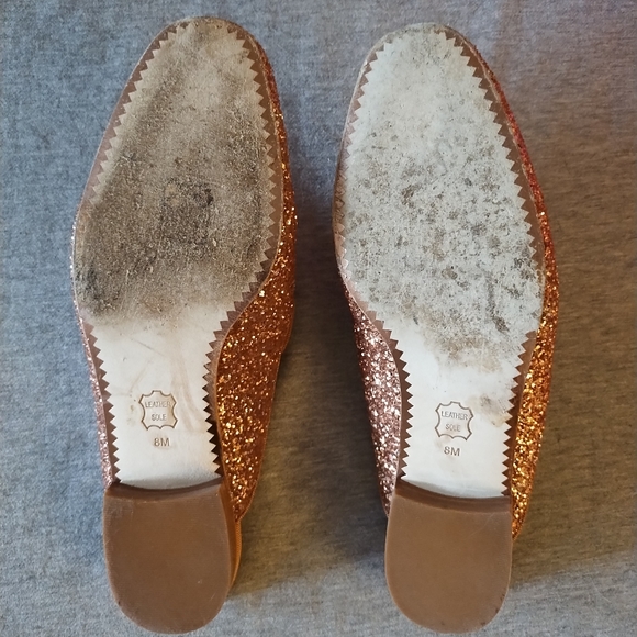 Tory Burch Amelia Glitter Backless Loafer Rose Gold Women's Size 8 - Stunning! - Picture 9 of 16